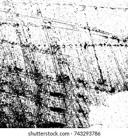 Vector black and white grunge background from stains and cracks