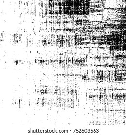 Vector black and white grunge background. Abstract monochrome pattern of stains, cracks, scratches print posters and design. Vintage elements and old texture of the ink