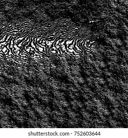 Vector black and white grunge background. Abstract monochrome pattern of stains, cracks, scratches print posters and design. Vintage elements and old texture of the ink
