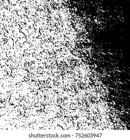 Vector black and white grunge background. Abstract monochrome pattern of stains, cracks, scratches print posters and design. Vintage elements and old texture of the ink