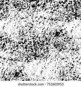 Vector black and white grunge background. Abstract monochrome pattern of stains, cracks, scratches print posters and design. Vintage elements and old texture of the ink