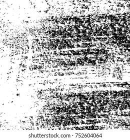 Vector black and white grunge background. Abstract monochrome pattern of stains, cracks, scratches print posters and design. Vintage elements and old texture of the ink