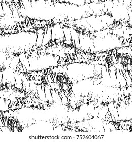 Vector black and white grunge background. Abstract monochrome pattern of stains, cracks, scratches print posters and design. Vintage elements and old texture of the ink
