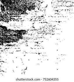 Vector black and white grunge background. Abstract monochrome pattern of stains, cracks, scratches print posters and design. Vintage elements and old texture of the ink