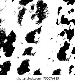 Vector black and white grunge background. Abstract monochrome pattern of stains, cracks, scratches print posters and design. Vintage elements and old texture of the ink