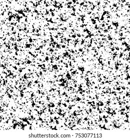 Vector black and white grunge background. Abstract monochrome pattern of stains, cracks, scratches print posters and design. Vintage elements and old texture of the ink