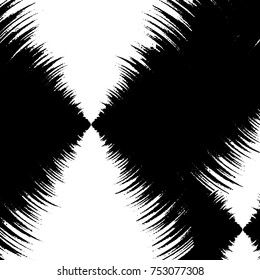 Vector black and white grunge background. Abstract monochrome pattern of stains, cracks, scratches print posters and design. Vintage elements and old texture of the ink