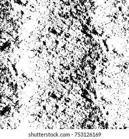 Vector black and white grunge background. Abstract monochrome pattern of stains, cracks, scratches print posters and design. Vintage elements and old texture of the ink