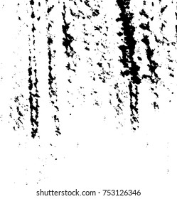 Vector black and white grunge background. Abstract monochrome pattern of stains, cracks, scratches print posters and design. Vintage elements and old texture of the ink