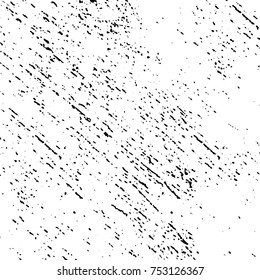 Vector black and white grunge background. Abstract monochrome pattern of stains, cracks, scratches print posters and design. Vintage elements and old texture of the ink
