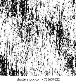 Vector black and white grunge background. Abstract monochrome pattern of stains, cracks, scratches print posters and design. Vintage elements and old texture of the ink