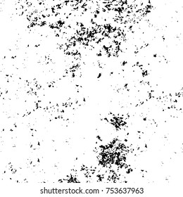 Vector black and white grunge background. Abstract monochrome pattern of stains, cracks, scratches print posters and design. Vintage elements and old texture of the ink