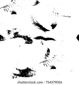 Vector black and white grunge background. Abstract monochrome pattern of stains, cracks, scratches print posters and design. Vintage elements and old texture of the ink