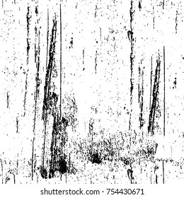Vector black and white grunge background. Abstract monochrome pattern of stains, cracks, scratches print posters and design. Vintage elements and old texture of the ink