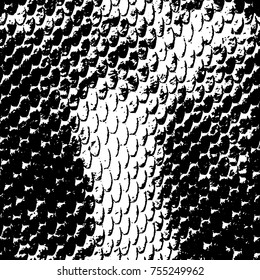 Vector black and white grunge background. Abstract monochrome pattern of stains, cracks, scratches print posters and design. Vintage elements and old texture of the ink
