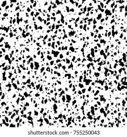 Vector black and white grunge background. Abstract monochrome pattern of stains, cracks, scratches print posters and design. Vintage elements and old texture of the ink