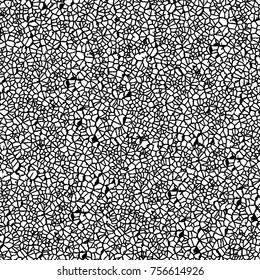 Vector black and white grunge background. Abstract monochrome pattern of stains, cracks, scratches print posters and design. Vintage elements and old texture of the ink