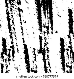 Vector black and white grunge background. Abstract monochrome pattern of stains, cracks, scratches print posters and design. Vintage elements and old texture of the ink