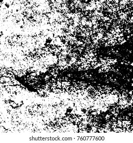 Vector black and white grunge background. Abstract monochrome pattern of stains, cracks, scratches print posters and design. Vintage elements and old texture of the ink