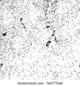 Vector black and white grunge background. Abstract monochrome pattern of stains, cracks, scratches print posters and design. Vintage elements and old texture of the ink