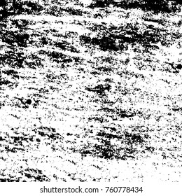 Vector black and white grunge background. Abstract monochrome pattern of stains, cracks, scratches print posters and design. Vintage elements and old texture of the ink