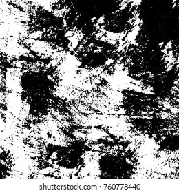 Vector black and white grunge background. Abstract monochrome pattern of stains, cracks, scratches print posters and design. Vintage elements and old texture of the ink