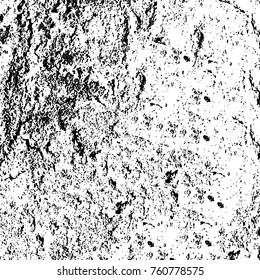 Vector black and white grunge background. Abstract monochrome pattern of stains, cracks, scratches print posters and design. Vintage elements and old texture of the ink