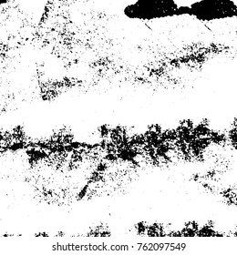 Vector black and white grunge background. Abstract monochrome pattern of stains, cracks, scratches print posters and design. Vintage elements and old texture of the ink