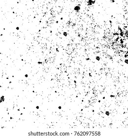 Vector black and white grunge background. Abstract monochrome pattern of stains, cracks, scratches print posters and design. Vintage elements and old texture of the ink