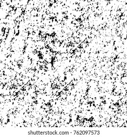 Vector black and white grunge background. Abstract monochrome pattern of stains, cracks, scratches print posters and design. Vintage elements and old texture of the ink