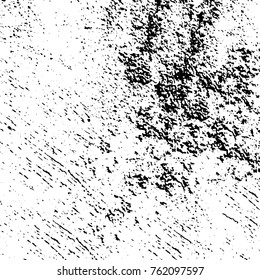 Vector black and white grunge background. Abstract monochrome pattern of stains, cracks, scratches print posters and design. Vintage elements and old texture of the ink