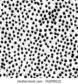 Vector black and white grunge background. Abstract monochrome pattern of stains, cracks, scratches print posters and design. Vintage elements and old texture of the ink