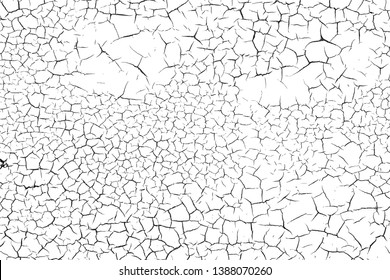 Vector black and white  grunge pattern made from natural oil paint crackle. Cool texture of cracks, stains, scratches, splash, etc for print and design. EPS10.
