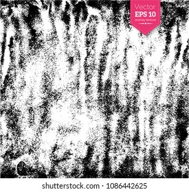 Vector black and white grunge texture background with paint smudges for design overlays.