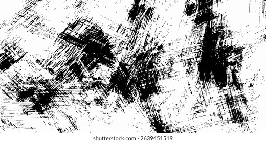 Vector black and white grunge texture Black Scratches splatter grunge distressed background