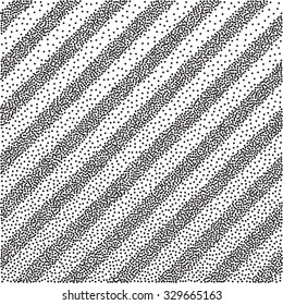 Vector black and white halftone background. stipple effect. Diagonal pattern