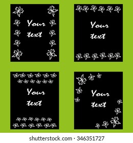 Vector black and white hand drawn illustration designed for universal use, background, card design, invitation, postcard, letter
