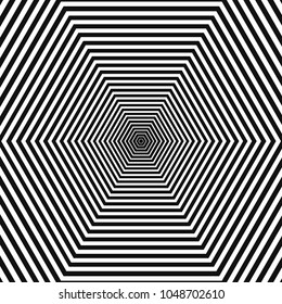 vector black and white hexagon lines background