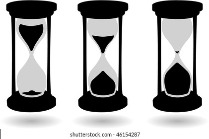 the vector black and white hourglass