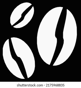 
Vector black and white icon image of coffee beans sign and symbol for web, blog, gaming, etc.