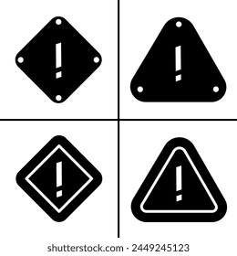 Ilustración en blanco y negro de Vector de la señal de precaución para los negocios. Diseño de Vector estándar.