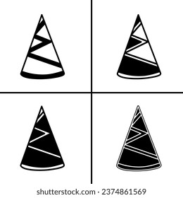 Vector black and white illustration of celebration icon for business. Stock vector design.