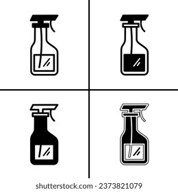 Vector black and white illustration of cleaning tool icon for business. Stock vector design.