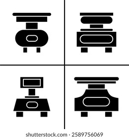 Vector black and white illustration of digital marketing icon for business. Stock vector design.