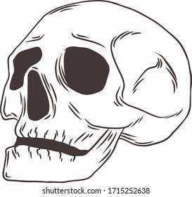 Dibujo vectorial en blanco y negro de estilo dibujado a mano.
