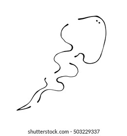 Vector black and white  illustration. Jellyfish isolated on the white background. Hand drawn contour lines and strokes. Marine  logo, icon, sign. Graphic vector illustration. 