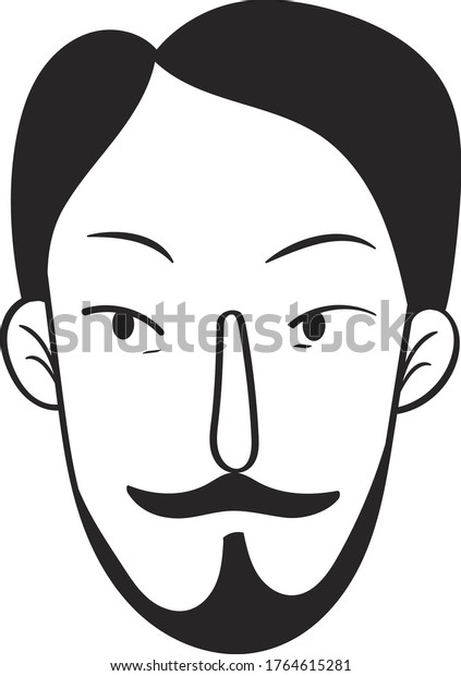 Vector Black White Illustration Man Vintage Stock Vector (Royalty Free ...