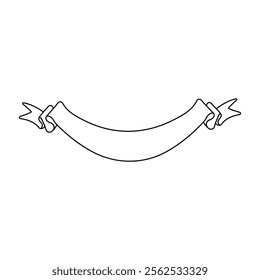 Vector black and white illustration of a tape on a white background.