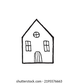 vector black and white image of a New Year's decor, house lantern, coloring, for a tag, stickers, postcard, wish, icon