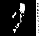 vector black and white light and shadow isolated image of male face formed by shadow. severe male profile. useful for men